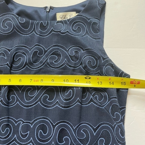 Eliza J Navy A-Line Lace Dress Sleeveless Size 4 P - Picture 8 of 9
